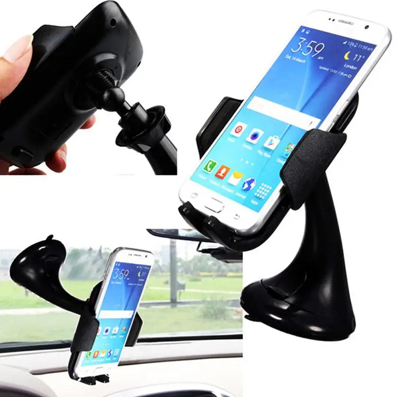 Car Phone Holder Mount – 360° Suction Cup Windshield Stand