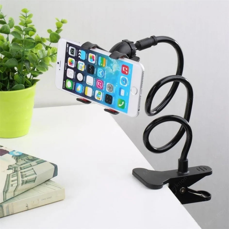Flexible Phone Holder - Adjustable 28" Gooseneck Phone Mount for Bed and Desk