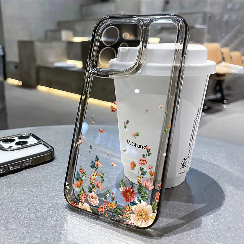 Clear Flower Case iPhone 17, 16, 15, 14, 13