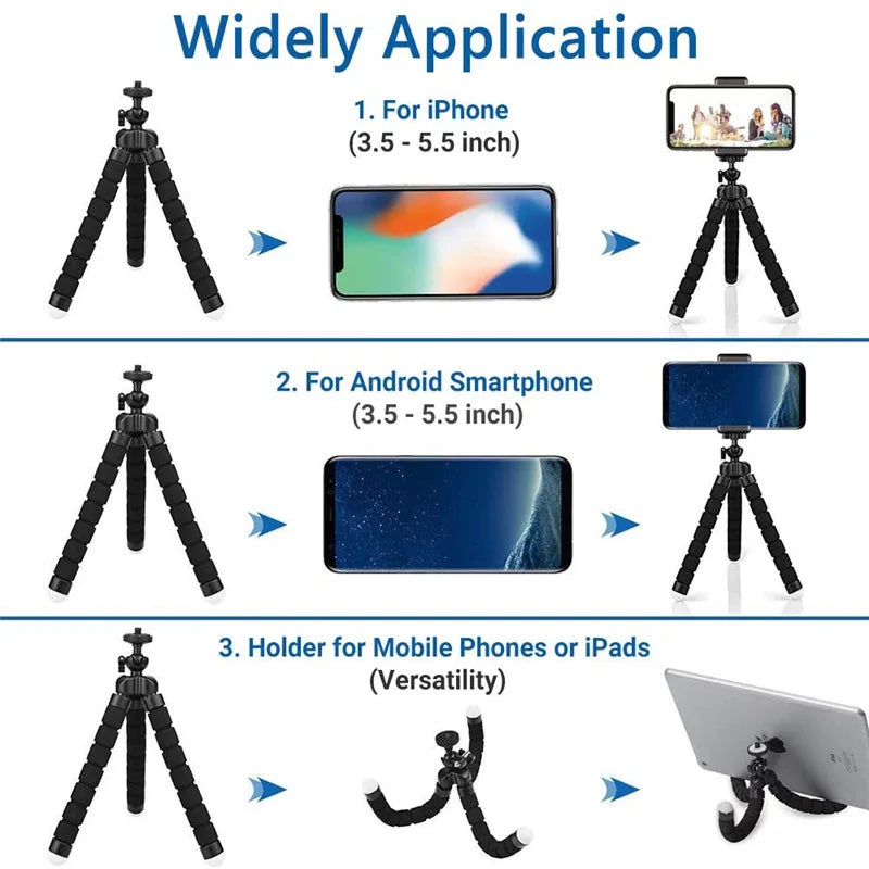 VIKEFON Mini Octopus Tripod – Flexible Phone & Camera Holder