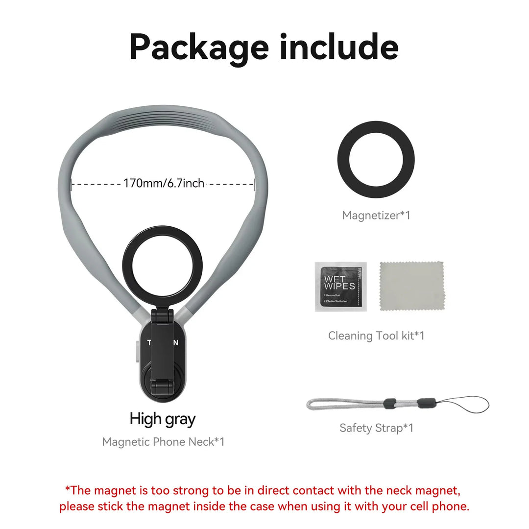 TELESIN Magnetic Neck Mount – Hands-Free POV Phone Holder