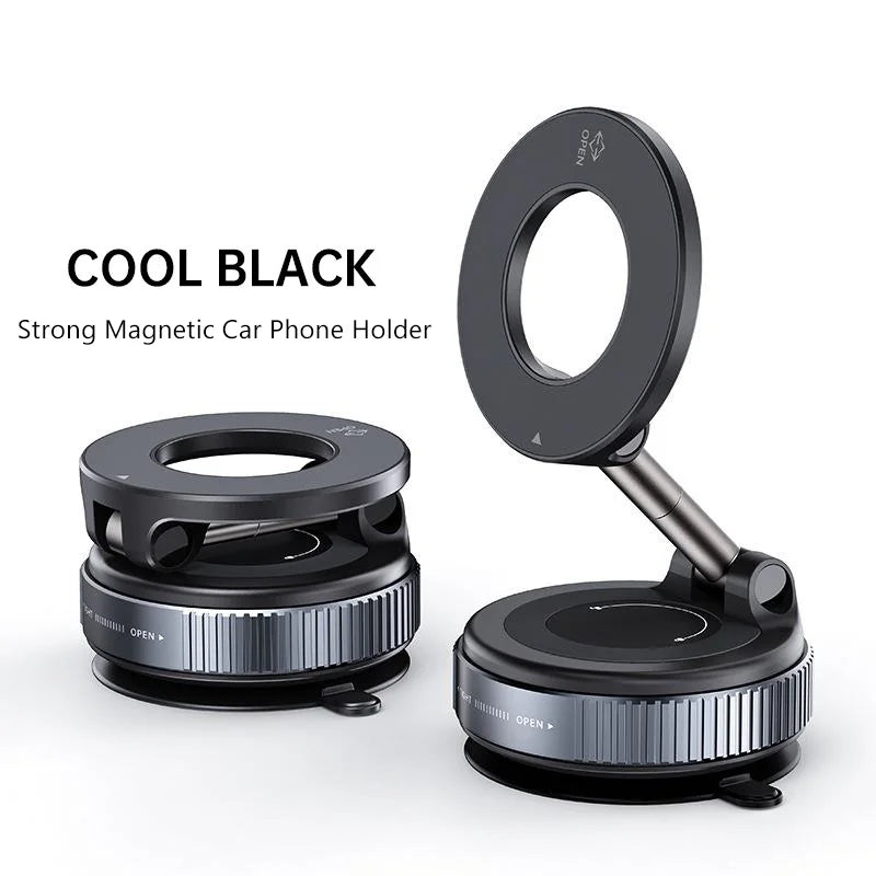 Magnetic Car Phone Mount – 360° Vacuum Suction Holder for Navigation