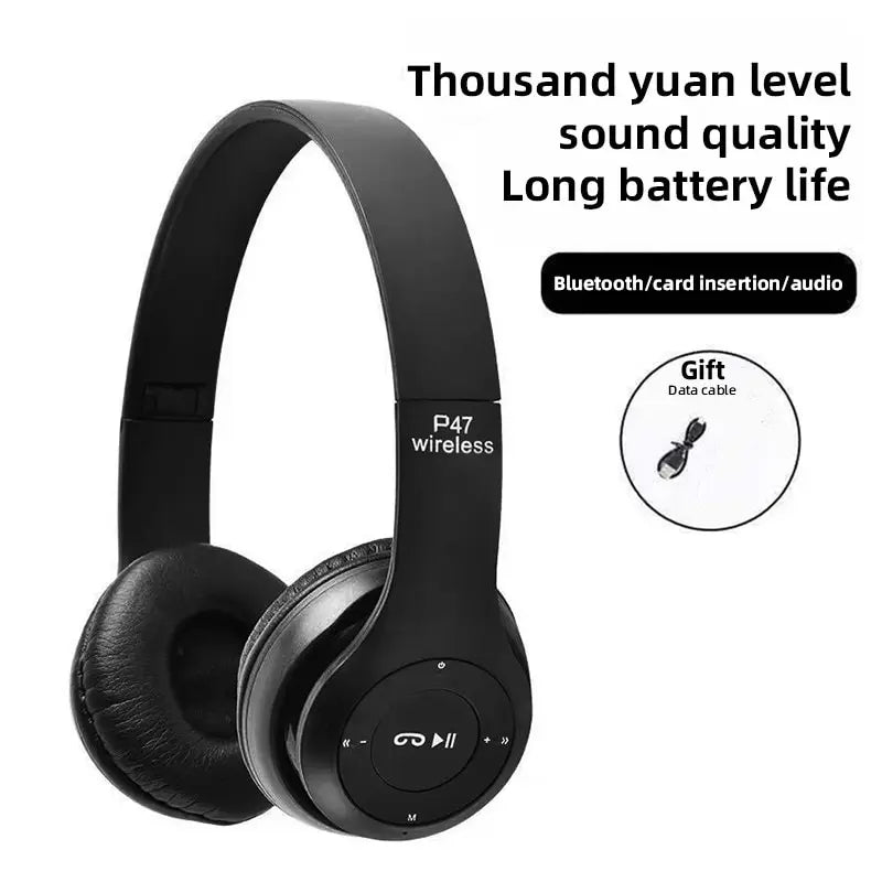 DUTRIEUX Bluetooth 5.0 Foldable Over-Ear Headphones with Microphone and SD Card Slot