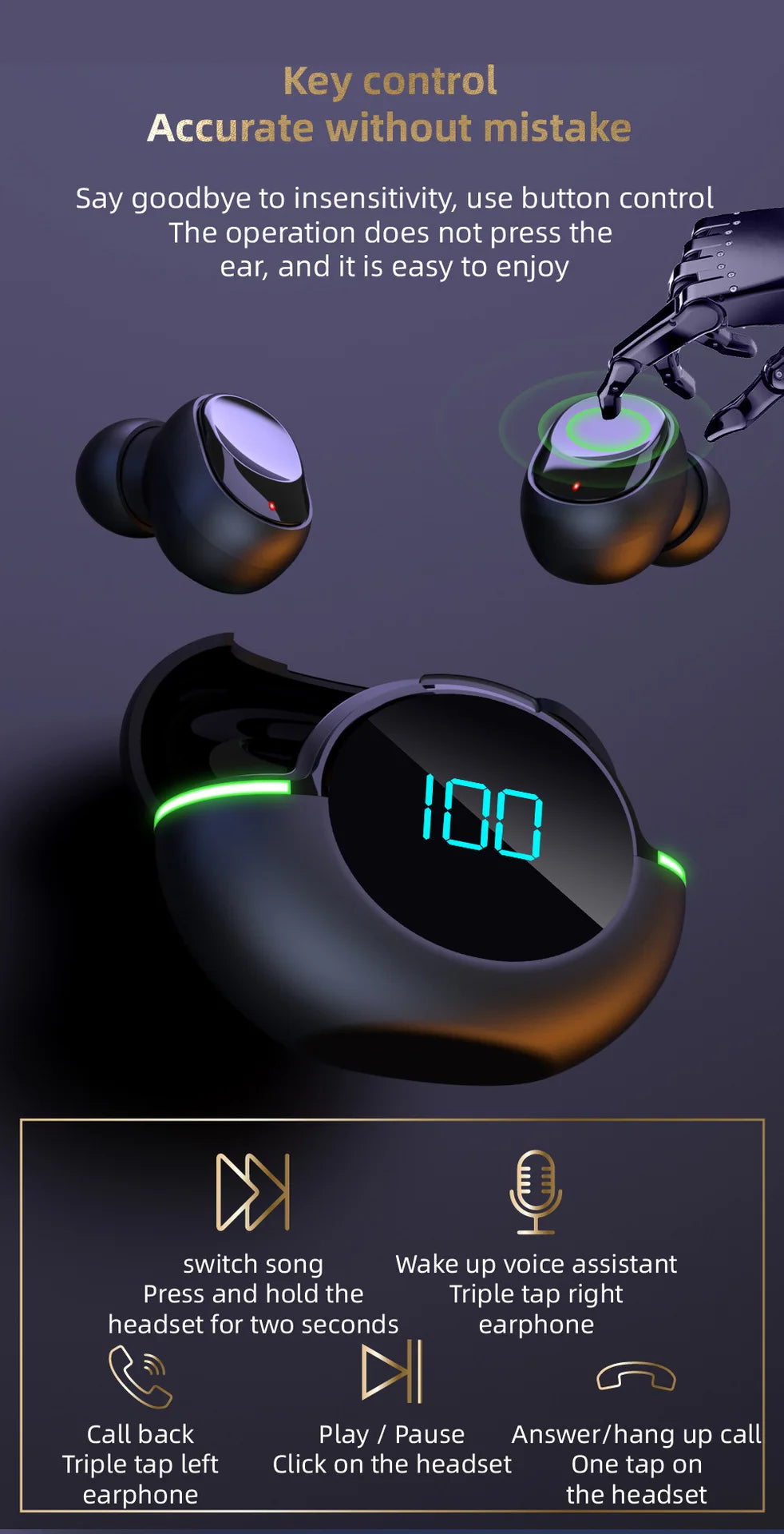 ANC Y80 Wireless Earbuds with Mic, Waterproof - JEFF's Favorite Picks — ANC Wireless Earbuds