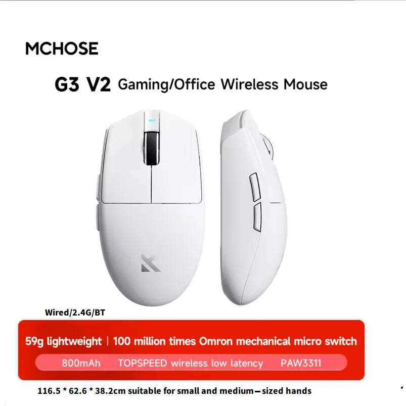 MCHOSE V9 Pro Gaming Headset Tri-Mode Wireless ANC 7.1 Surround