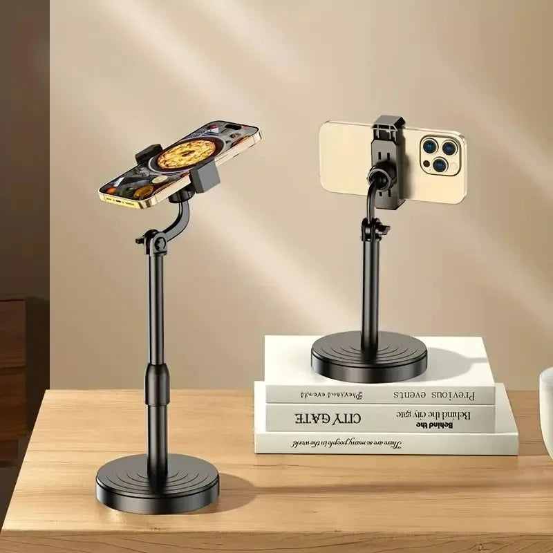Adjustable Telescopic Phone Stand – 360 Rotation Desk Holder for Live Streaming