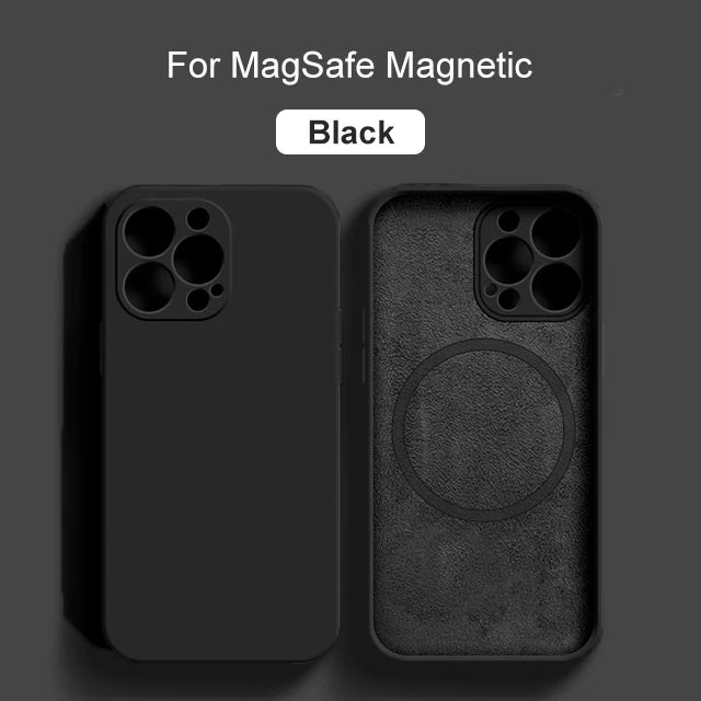 keai MagSafe Liquid Silicone iPhone Case | Magnetic Wireless Charging Cover iPhone 15–8 XR XS X