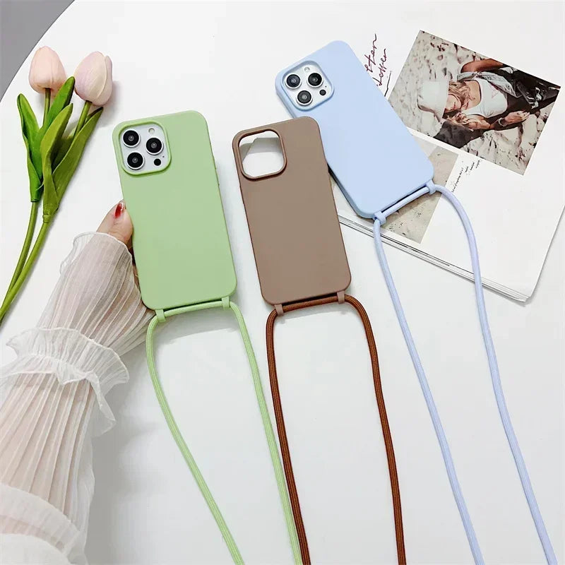 Best Phone Case for iPhone 16 with Crossbody Lanyard Colorful Case — iPhone 16 case