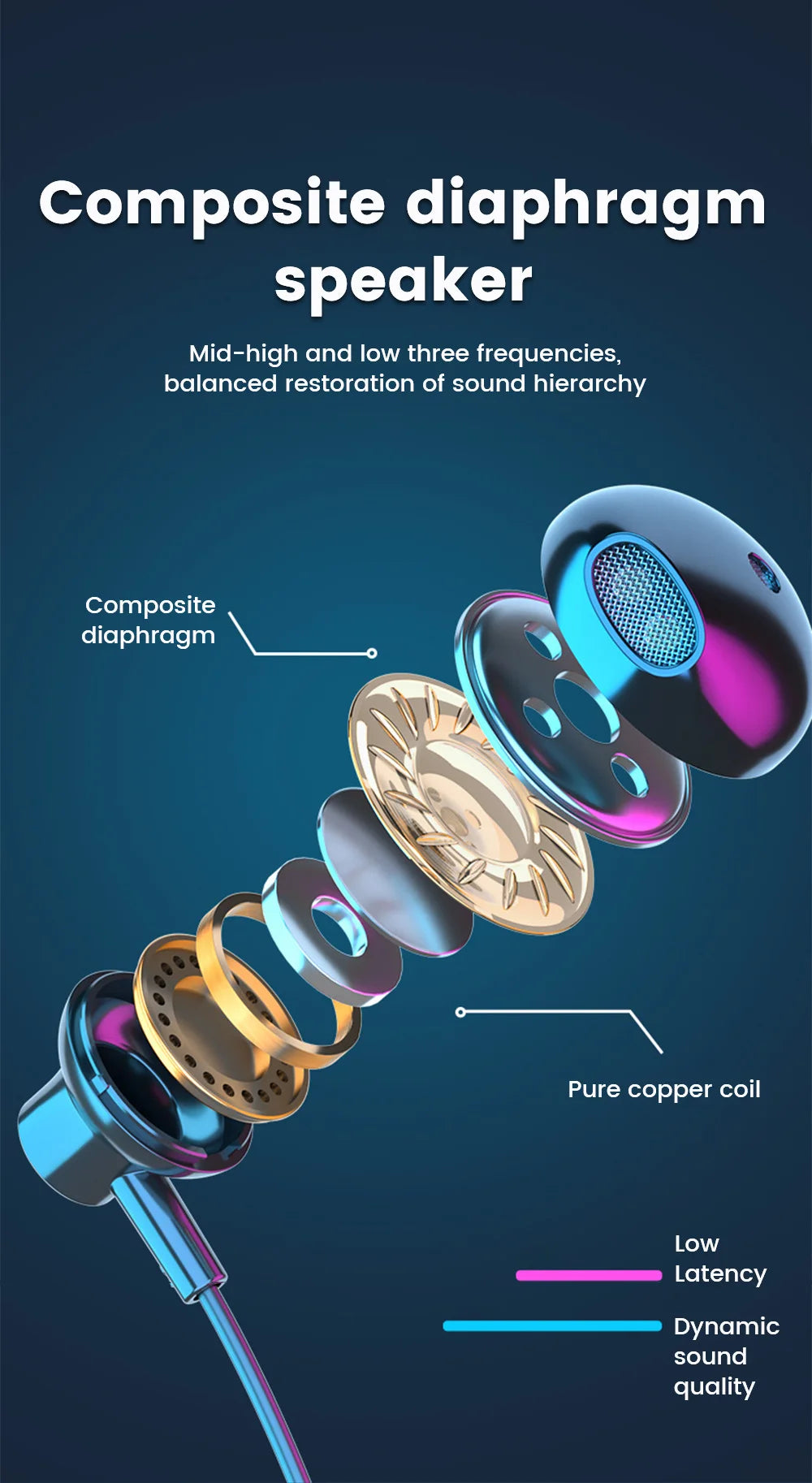 HKFZ Wireless Earbuds with Volume & Playback Controls