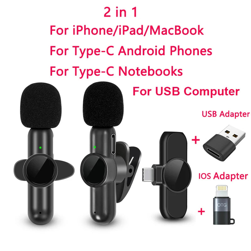 EARDOTS K61 Wireless Lavalier Mic | 9ms Ultra-Low Latency 10H Battery for iPhone Android Gaming