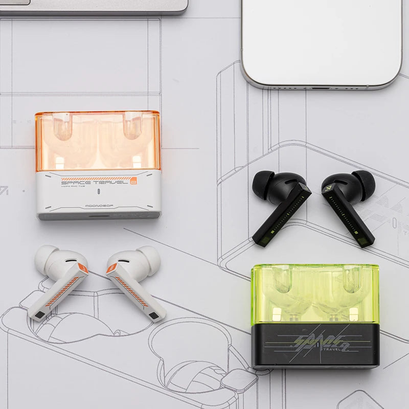 MOONDROP Space Travel 2 Bluetooth 6.0 TWS Earbuds | ANC HiFi 13mm Driver | 55ms Game Mode