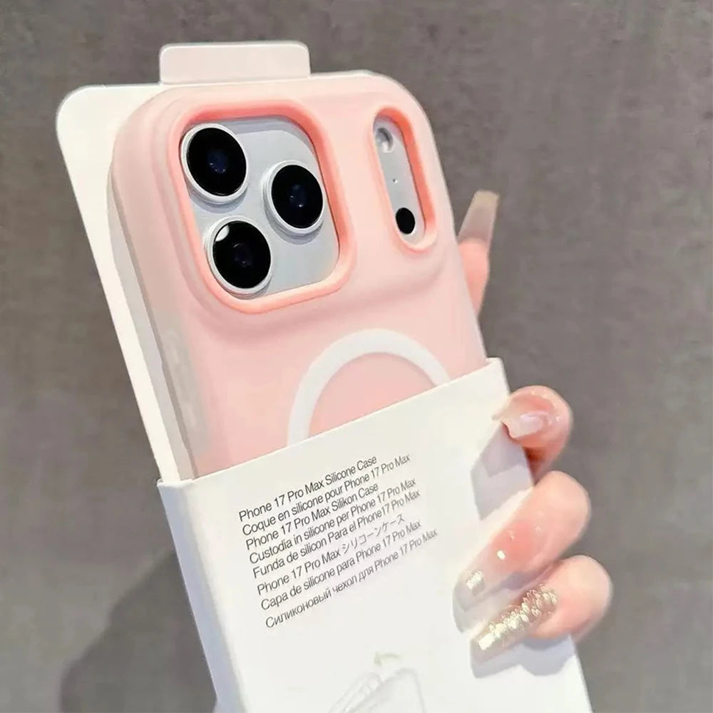 2-in-1 Candy Color MagSafe iPhone Case | Magnetic Wireless Charging Cover iPhone 17–11 Pro Max