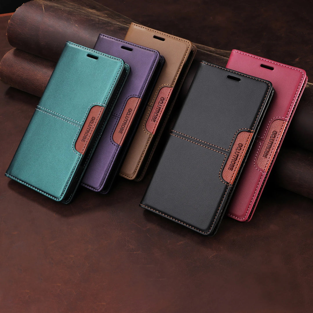 Magnetic Leather Flip Wallet Case Card Slot iPhone 11-17