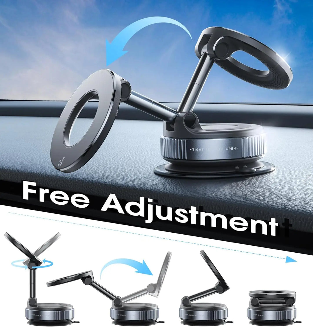Magnetic car phone mount with folding arm, image 4