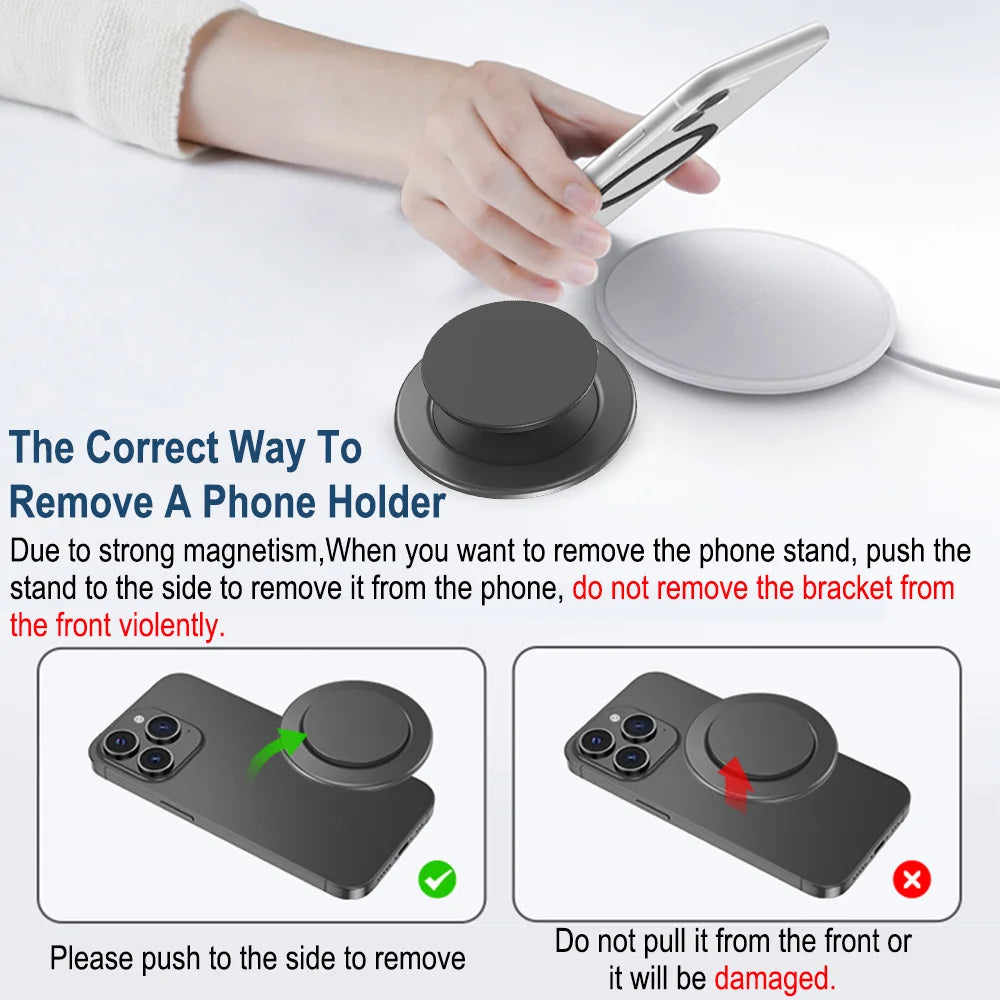 Grippopso Magnetic Folding Phone Grip Holder | Ring Stand for iPhone 16 15 14 13 | MagSafe Compatible