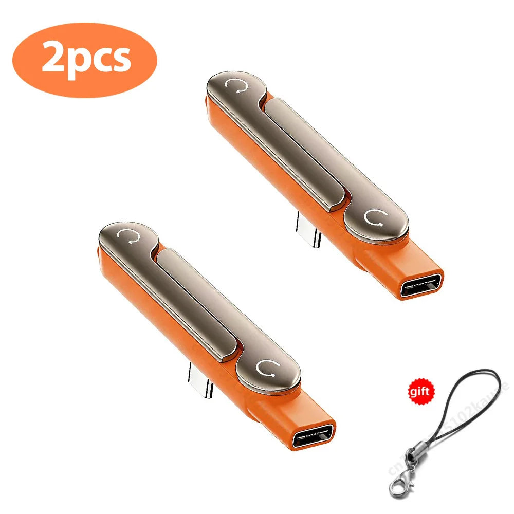 240W USB-C Adapter, Male to Female OTG with Foldable Stand