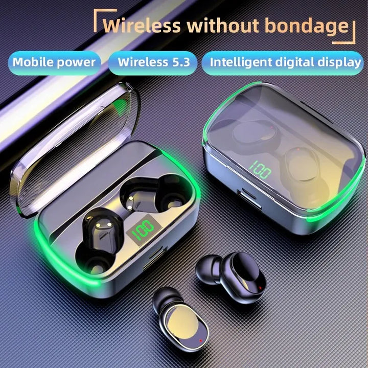 M60 TWS Earphones - Wireless Bluetooth 5.3 Earbuds