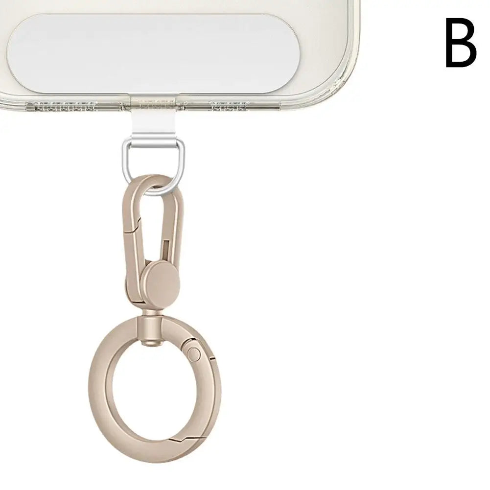 Metal Phone Lanyard Buckle Patch | 360° Rotatable Zinc Alloy Clip Hook | Universal Phone Accessory
