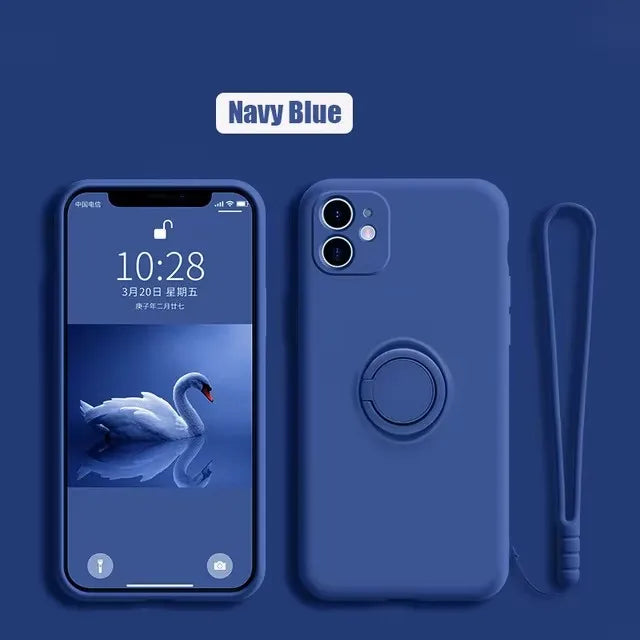 Liquid Silicone Magnetic Case Kickstand Xiaomi Redmi Note
