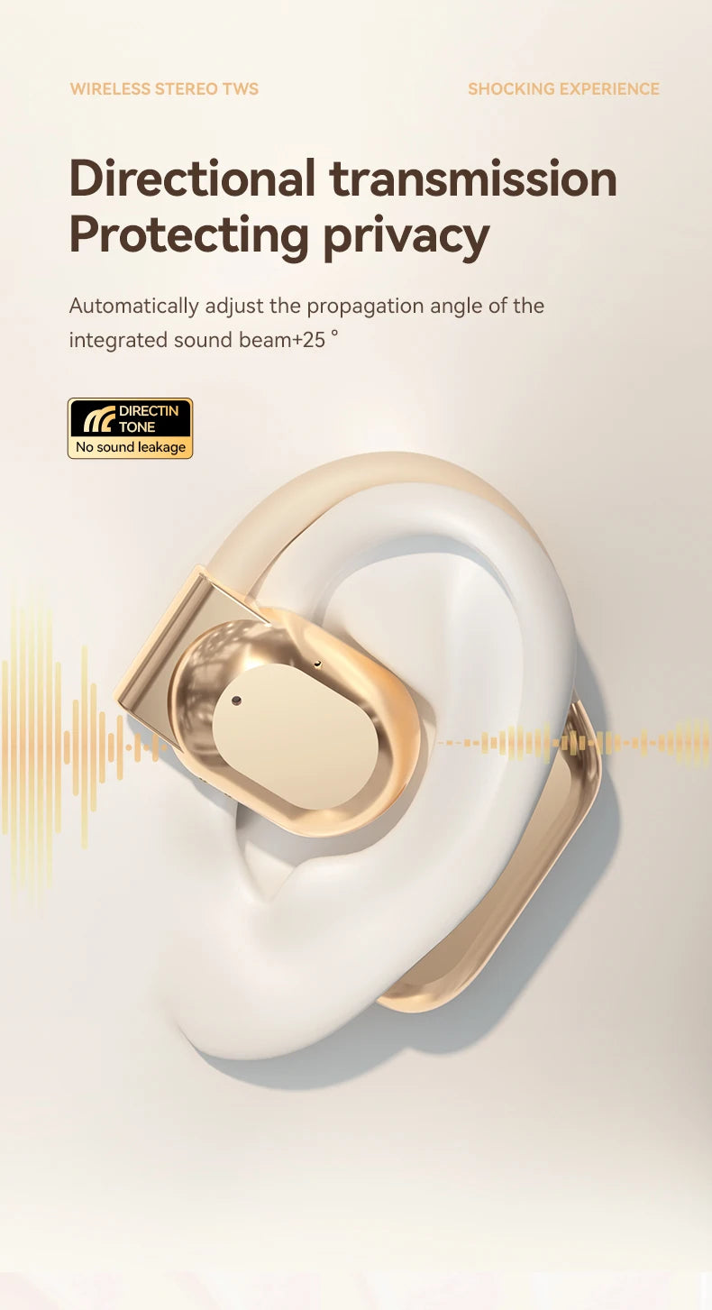 Bluetooth 5.3 Open-Ear Earphones with Active Noise Cancellation