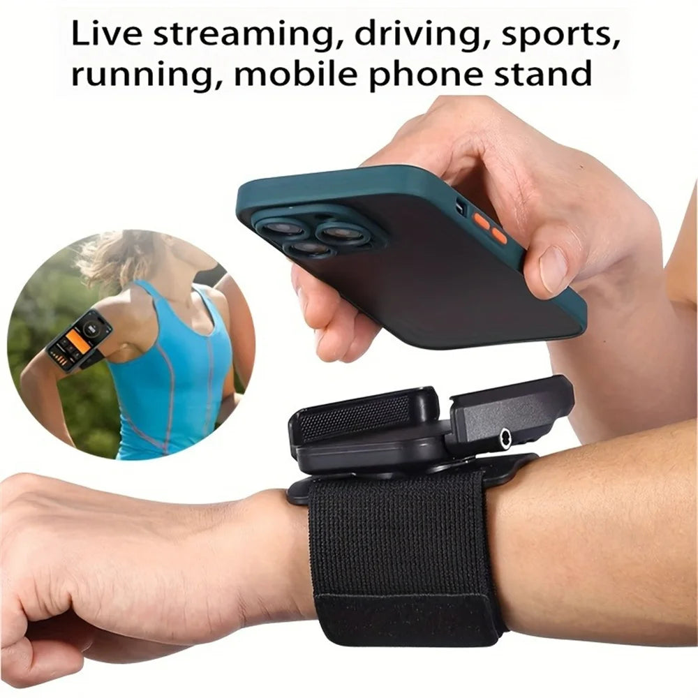 360° Rotatable Wristband Phone Holder – Car Cycling Motorcycle Universal Mount
