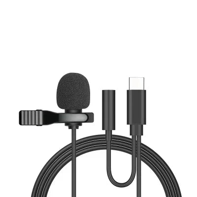 Mini Wired Lavalier Microphone | USB & 3.5mm Clip-On Lapel Mic for Laptop PC DSLR iPhone