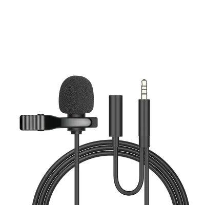 Mini Wired Lavalier Microphone | USB & 3.5mm Clip-On Lapel Mic for Laptop PC DSLR iPhone