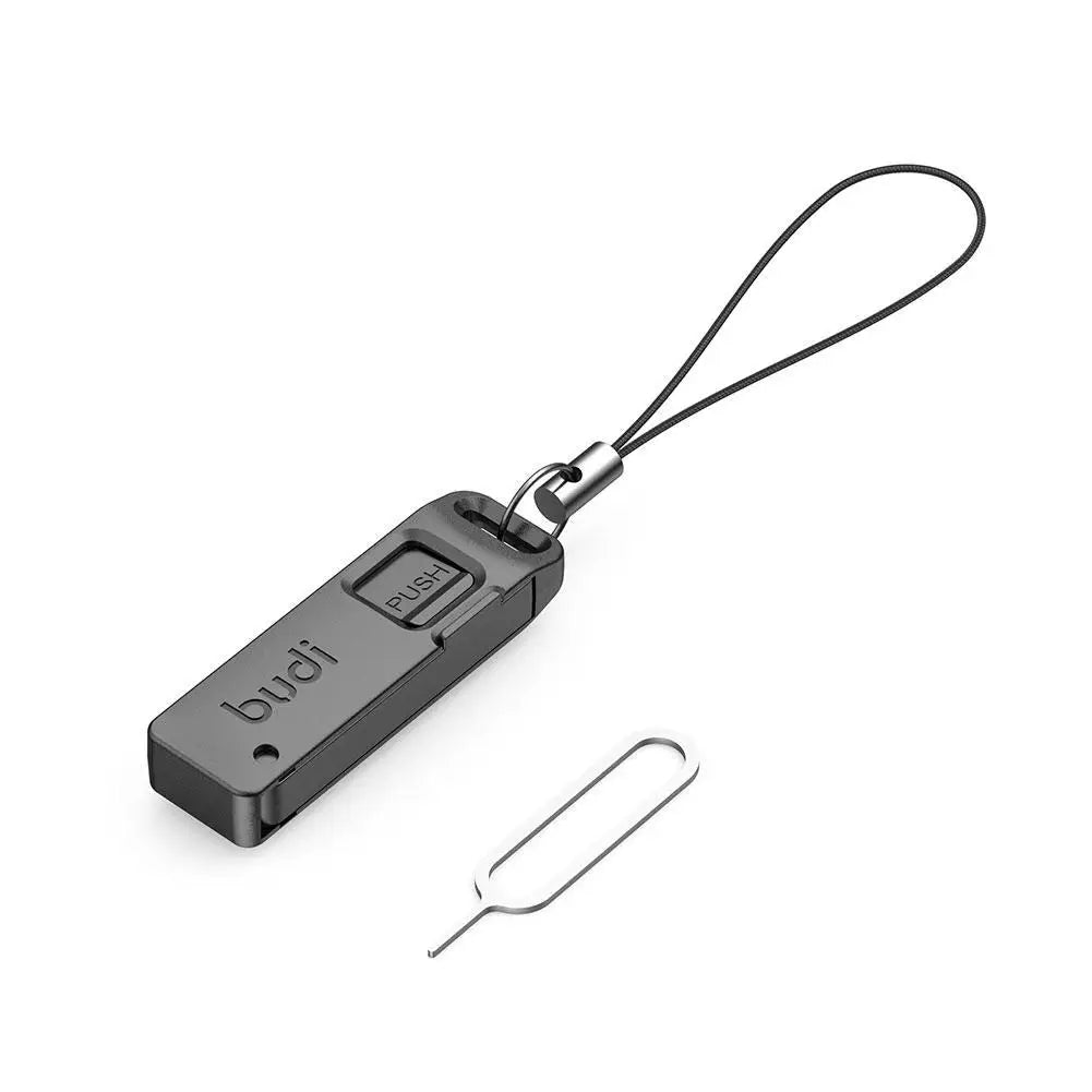 SIM Card Storage Box with Ejector Pin & Lanyard | TF Card Holder Anti-Lost Travel Organizer