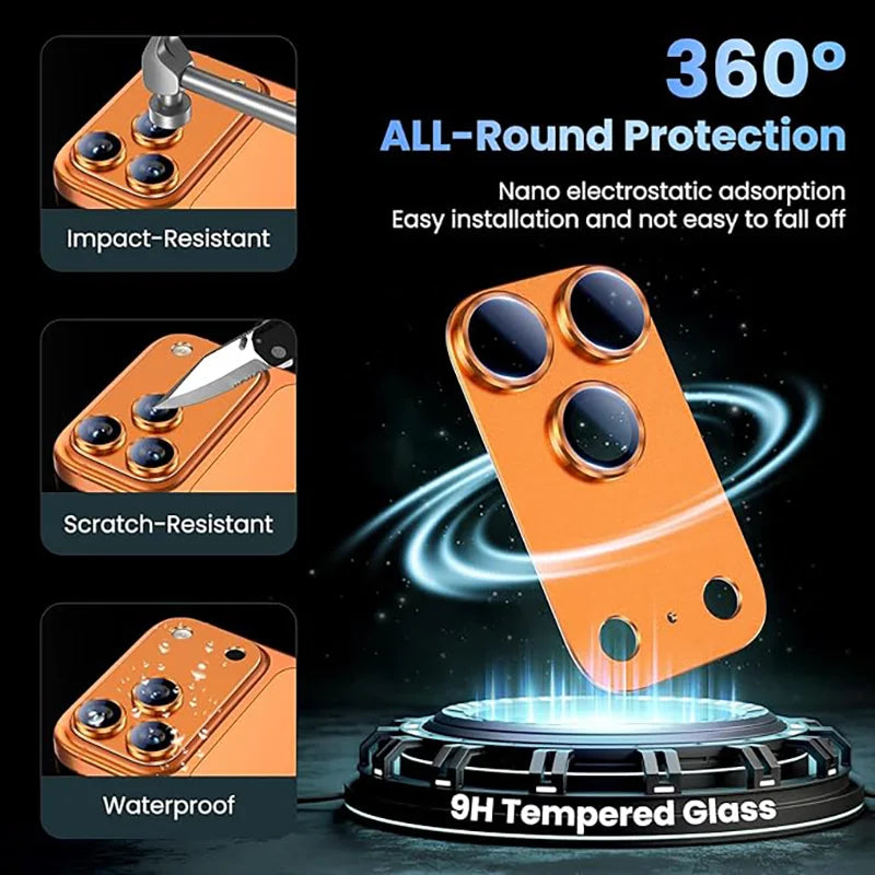 Metal Tempered Glass Camera Lens Protector iPhone 17 Pro Max 17 Pro 17 Air HD Full Cover Lens Guard
