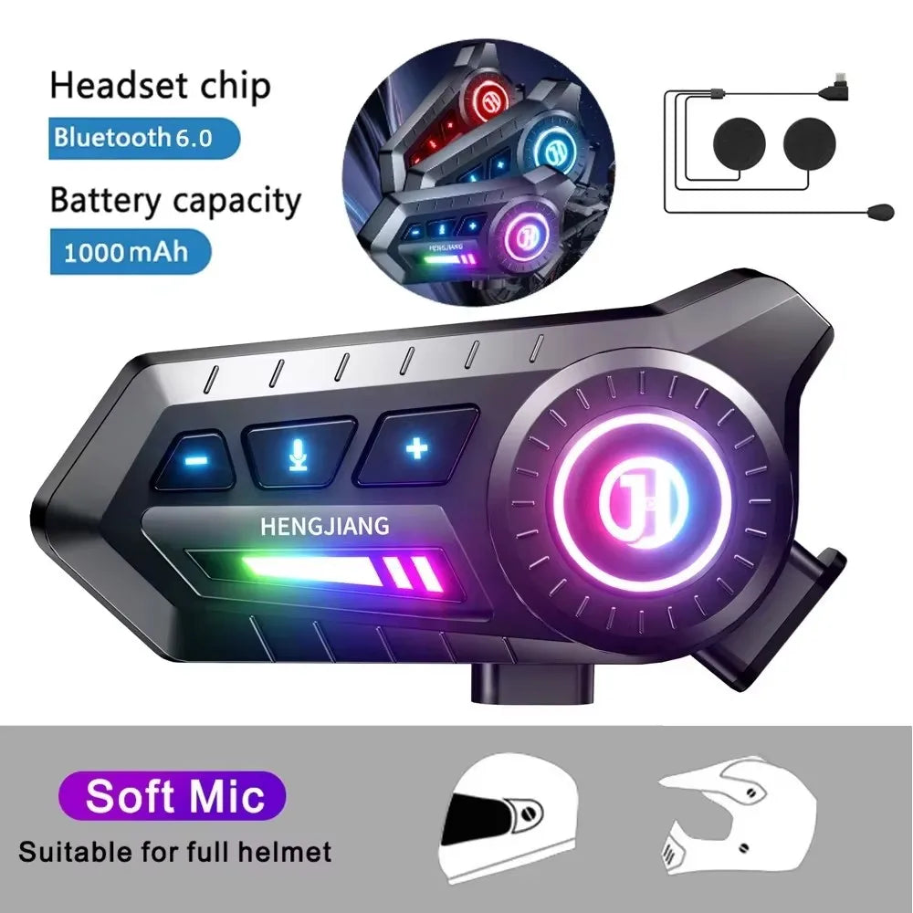 Kebidumei BT12 Motorcycle Bluetooth Helmet Headset