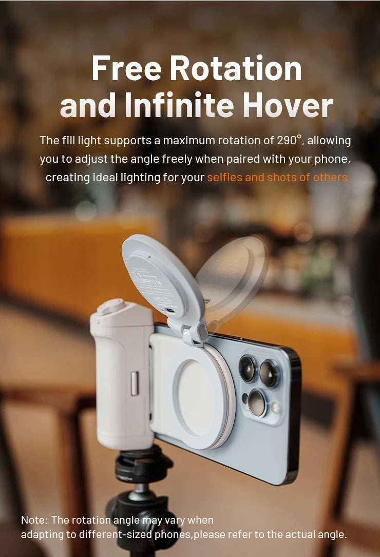 PGYTECH Magnetic MagSafe LED Fill Light for iPhone - Professional Lighting