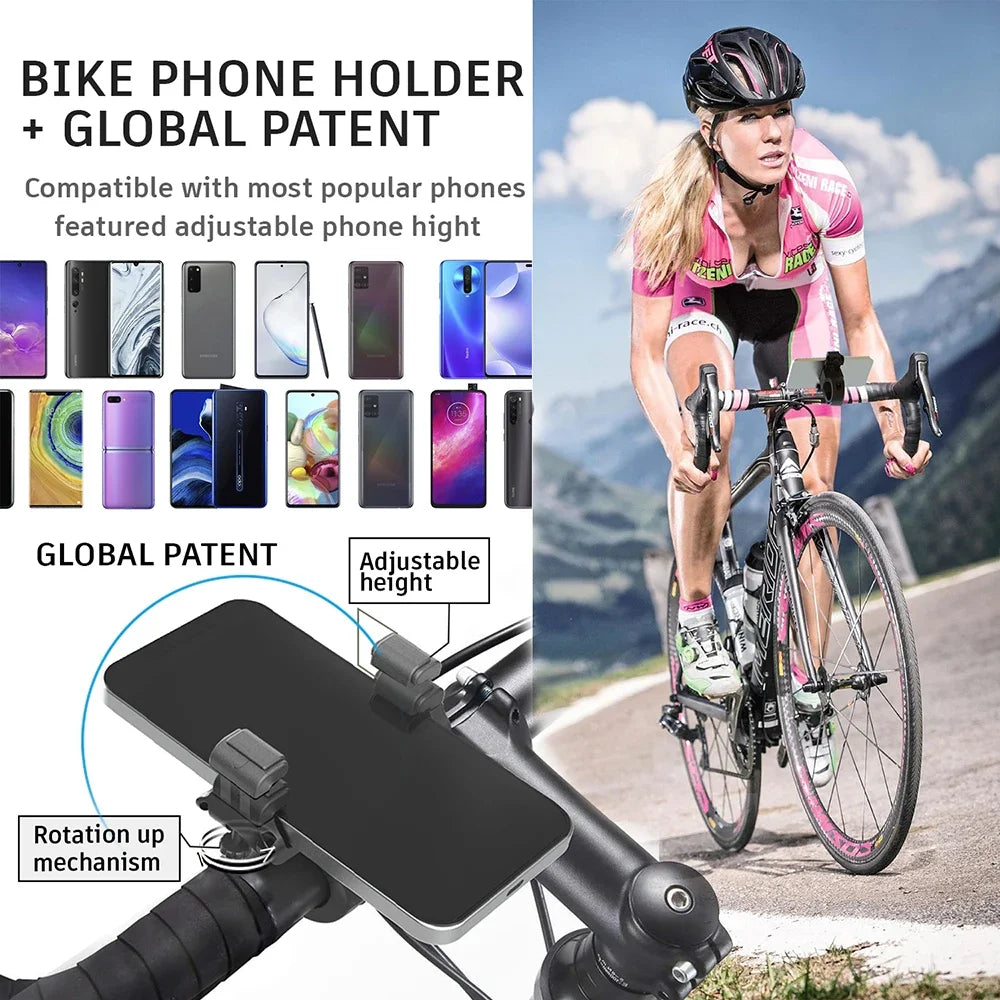 UPPEL Mini Bike Phone Holder – 360° MTB Handlebar Mount 31.8mm