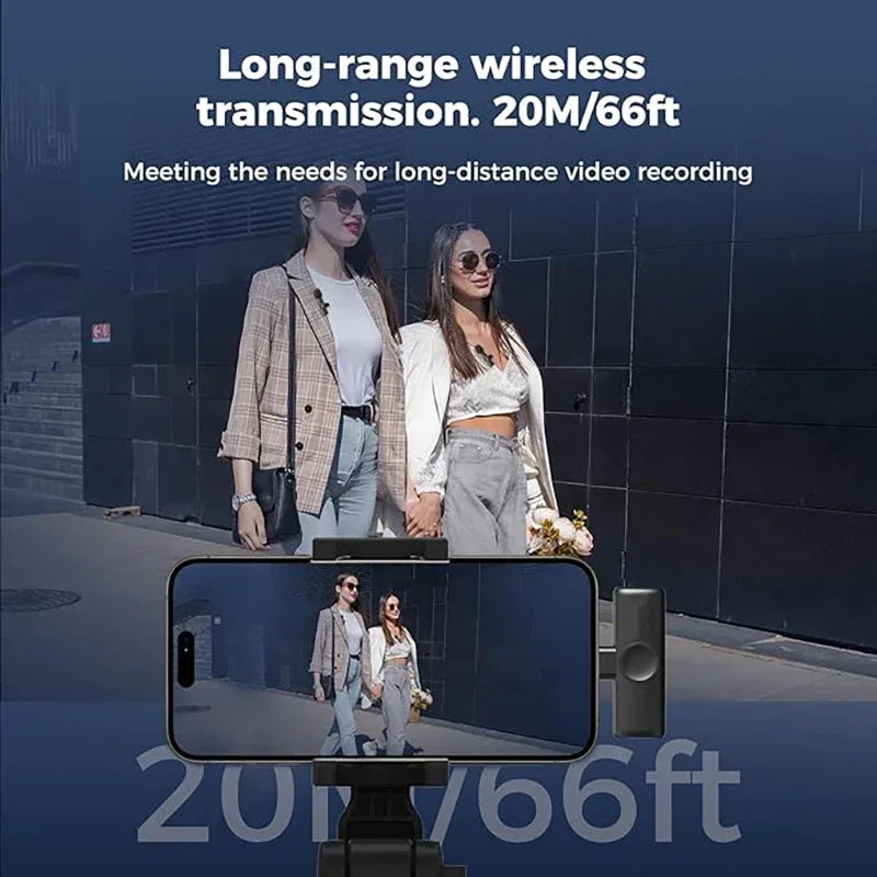 VIKEFON K11 Wireless Lavalier Microphone for iPhone and Android