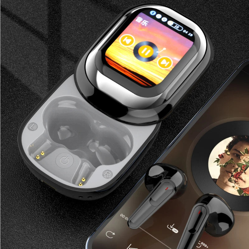 ANC Bluetooth Earphones - Noise Cancelling, Touch Screen Case & Long Battery Life