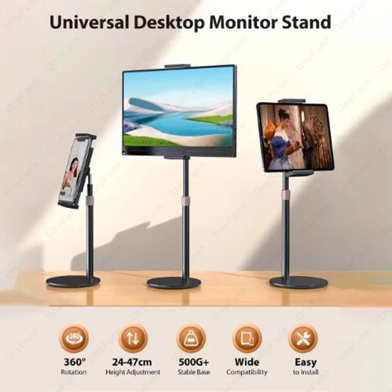 Adjustable Height Portable Monitor Stand – Desktop Bracket for Phone, Tablet & Monitor