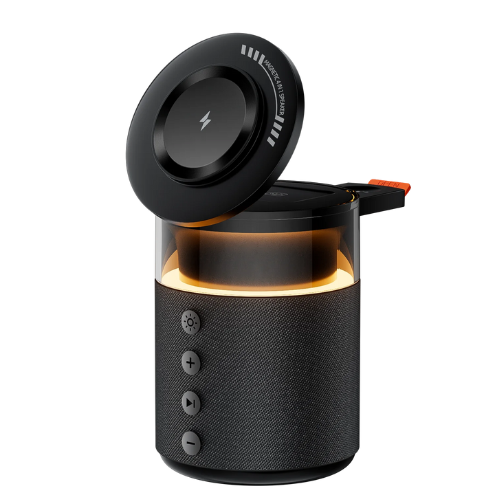 5-in-1 Magnetic Wireless Charger with Speaker & Night Light for Nightstand