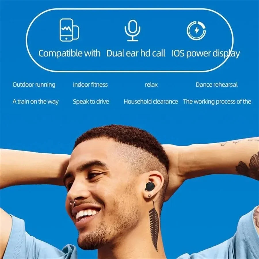 TWS A6S Bluetooth 5.0 Earbuds | LED Display Touch Control | HiFi Stereo Wireless Earphones