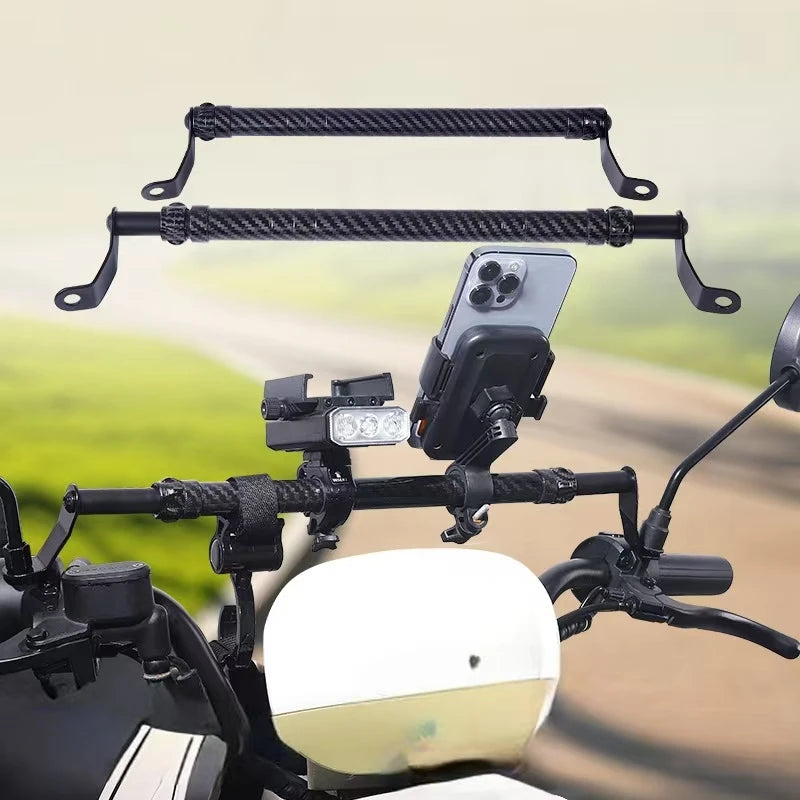 Motorcycle Cross Bar Mount – ABS Extended Rod for Phone Holder & Spotlight