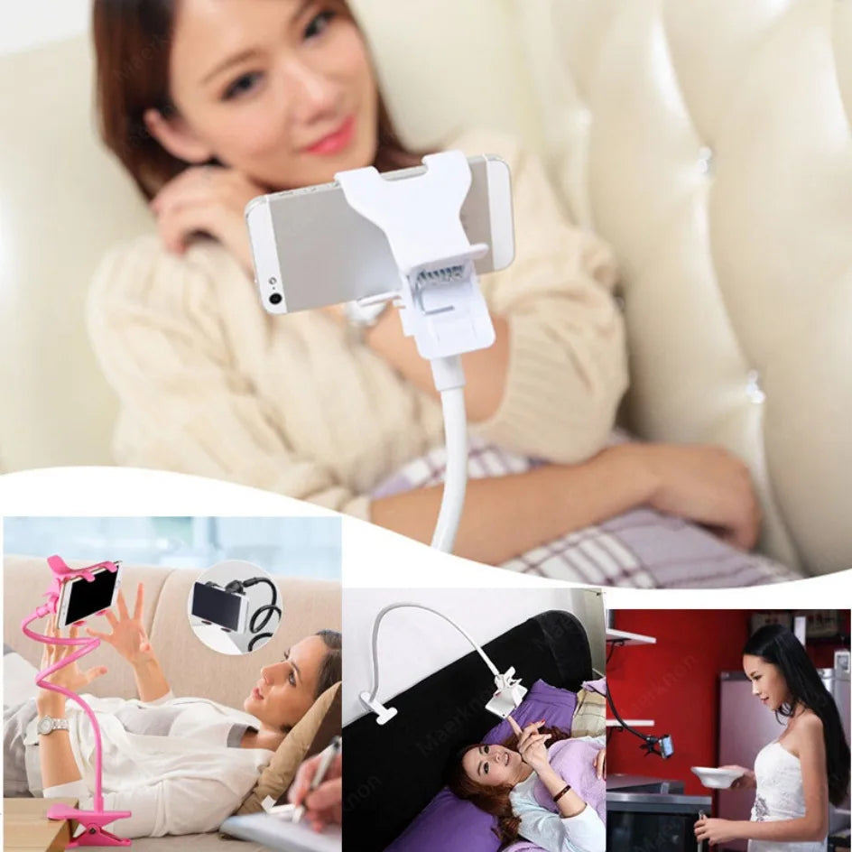 Flexible Phone Holder - Adjustable 28" Gooseneck Phone Mount for Bed and Desk