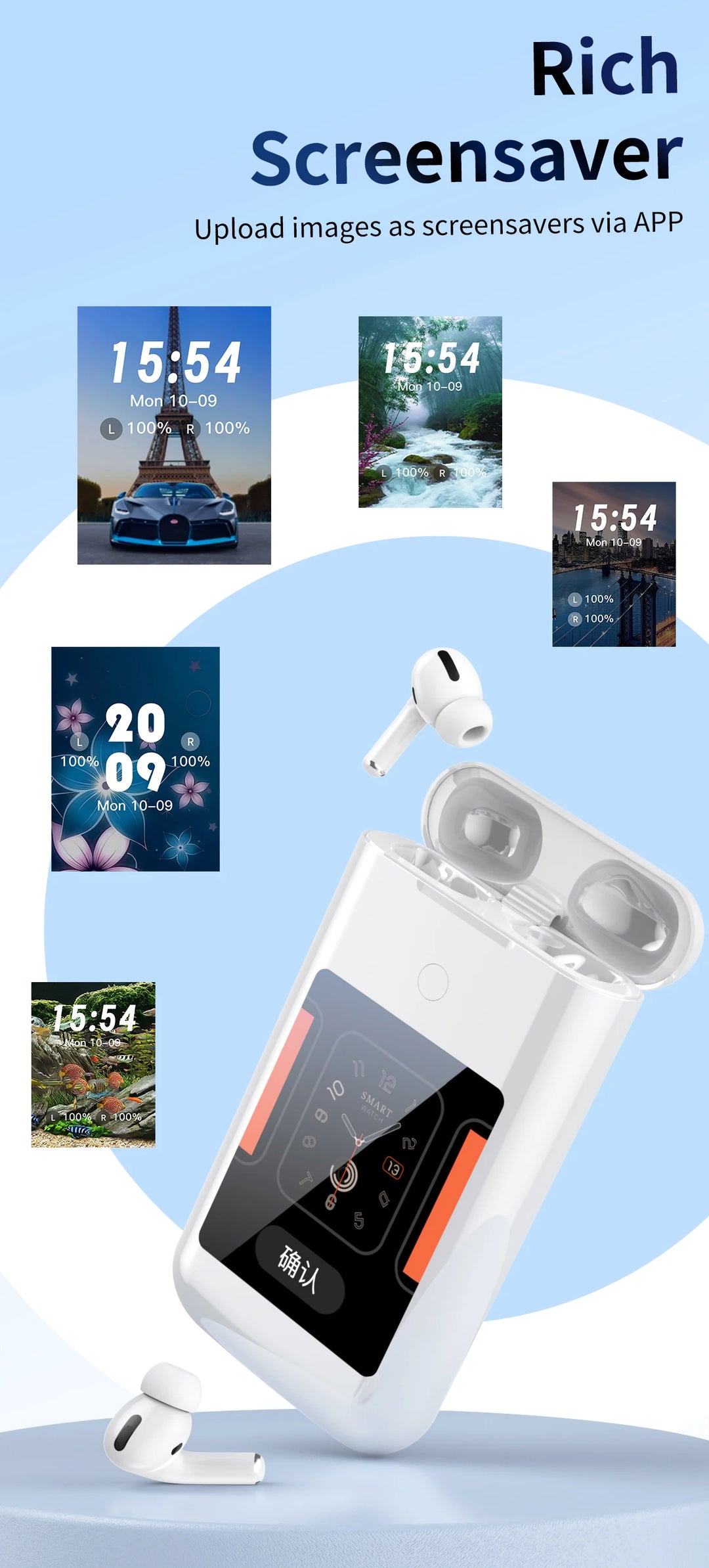 SIMSONLAB Bluetooth 5.3 TWS Wireless Earbuds with Power Bank