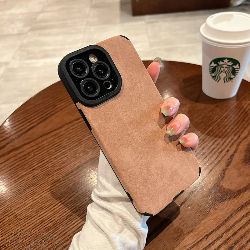 Shockproof Matte Silicone iPhone Case with Camera Lens Protection