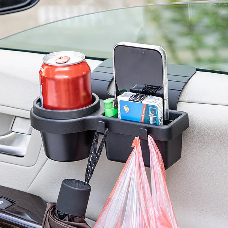 Car Door Window Storage Organizer | Cup Phone Holder Pocket Rack | ABS+TPR Auto Interior Tray
