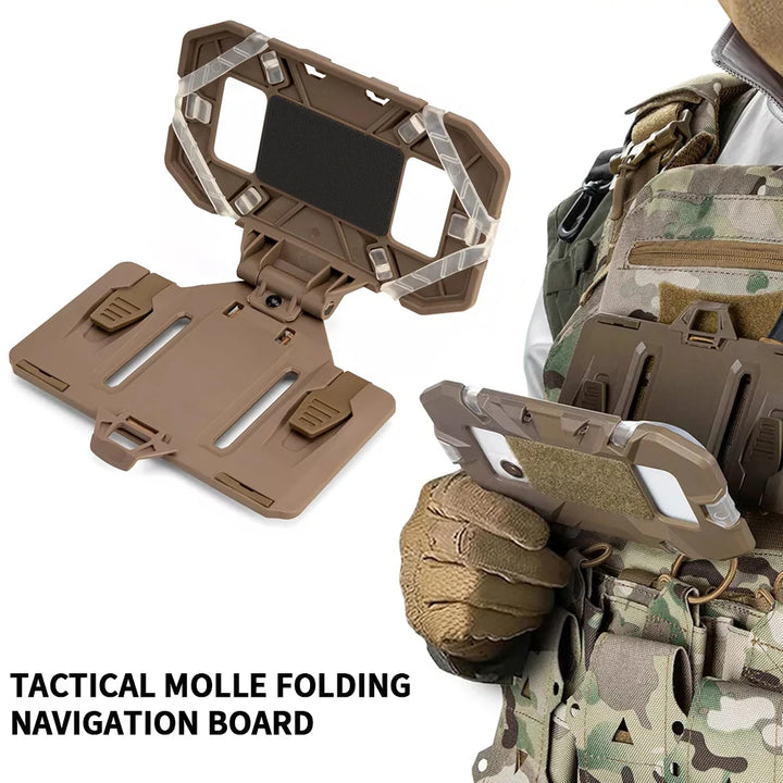 Tactical MOLLE Chest Phone Mount – Folding Navigation Board Holder