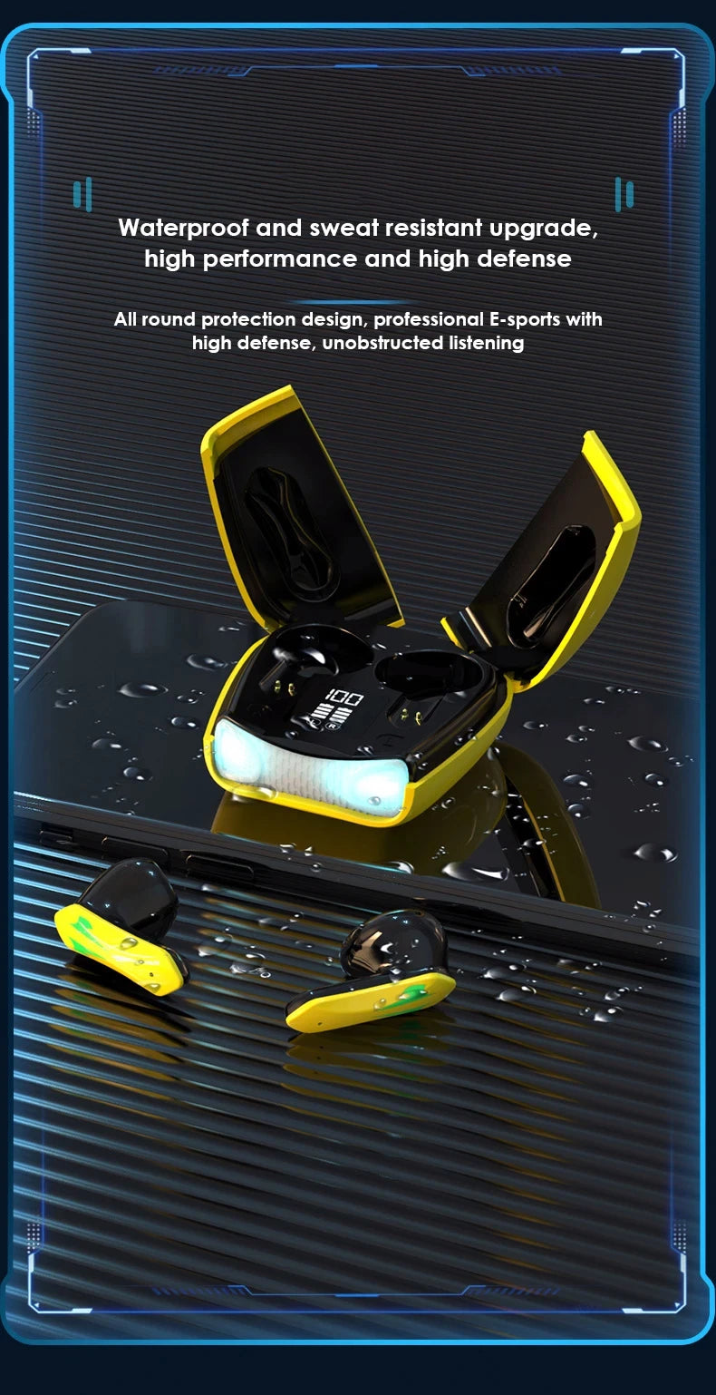 Gaming Earbuds X16 Pro Low-Latency Bluetooth 5.2 LED Case - JEFF's Favorite Picks