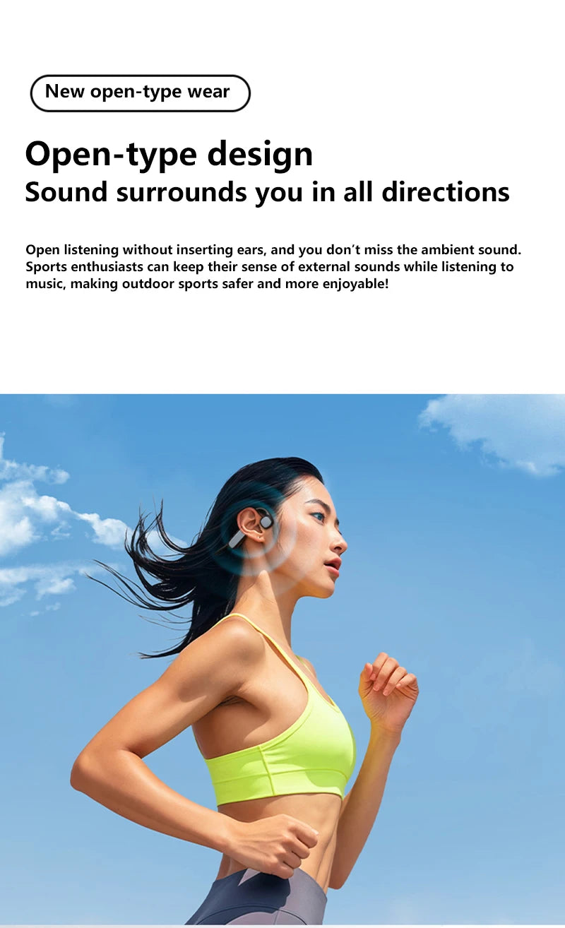 Waterproof Bluetooth 5.3 Headphones for Athletes by DIKELANG Open-Ear