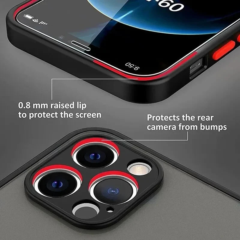 Luxury Matte Armor MagSafe iPhone Case | Magnetic Wireless Charging Shockproof Cover iPhone 16–11