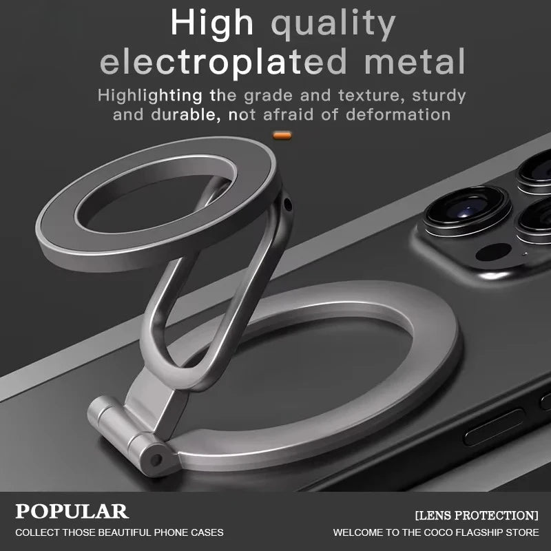 Opansten F29 Double-Sided Magnetic Ring Holder | MagSafe Kickstand Grip iPhone 16 15 14 13 12