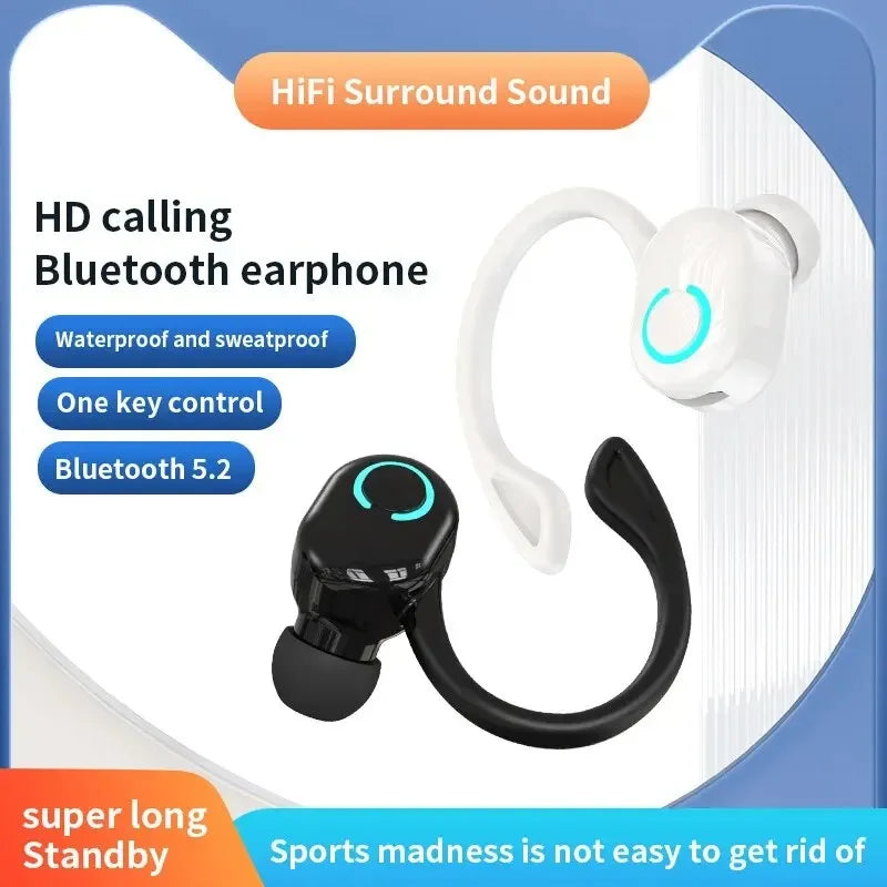 VIKEFON S10 Bluetooth 5.2 Ear Hook Headset for Active Noisy Environments