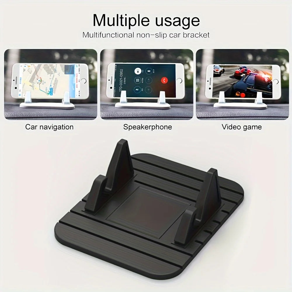 Anti-Slip Silicone Phone Pad - No-Slip Mat for Car Dashboard & Desk