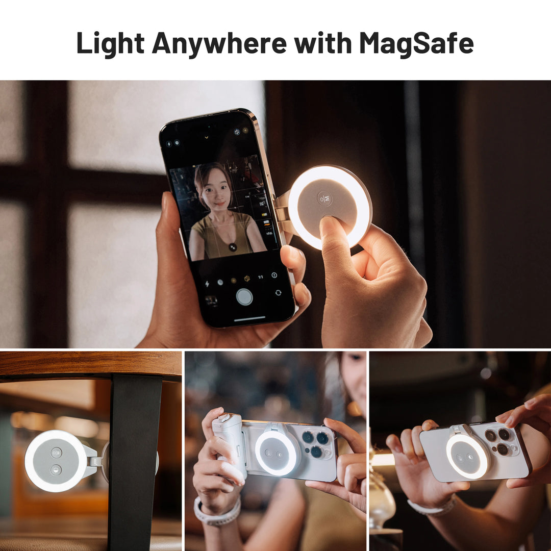 PGYTECH Magnetic MagSafe LED Fill Light for iPhone - Professional Lighting